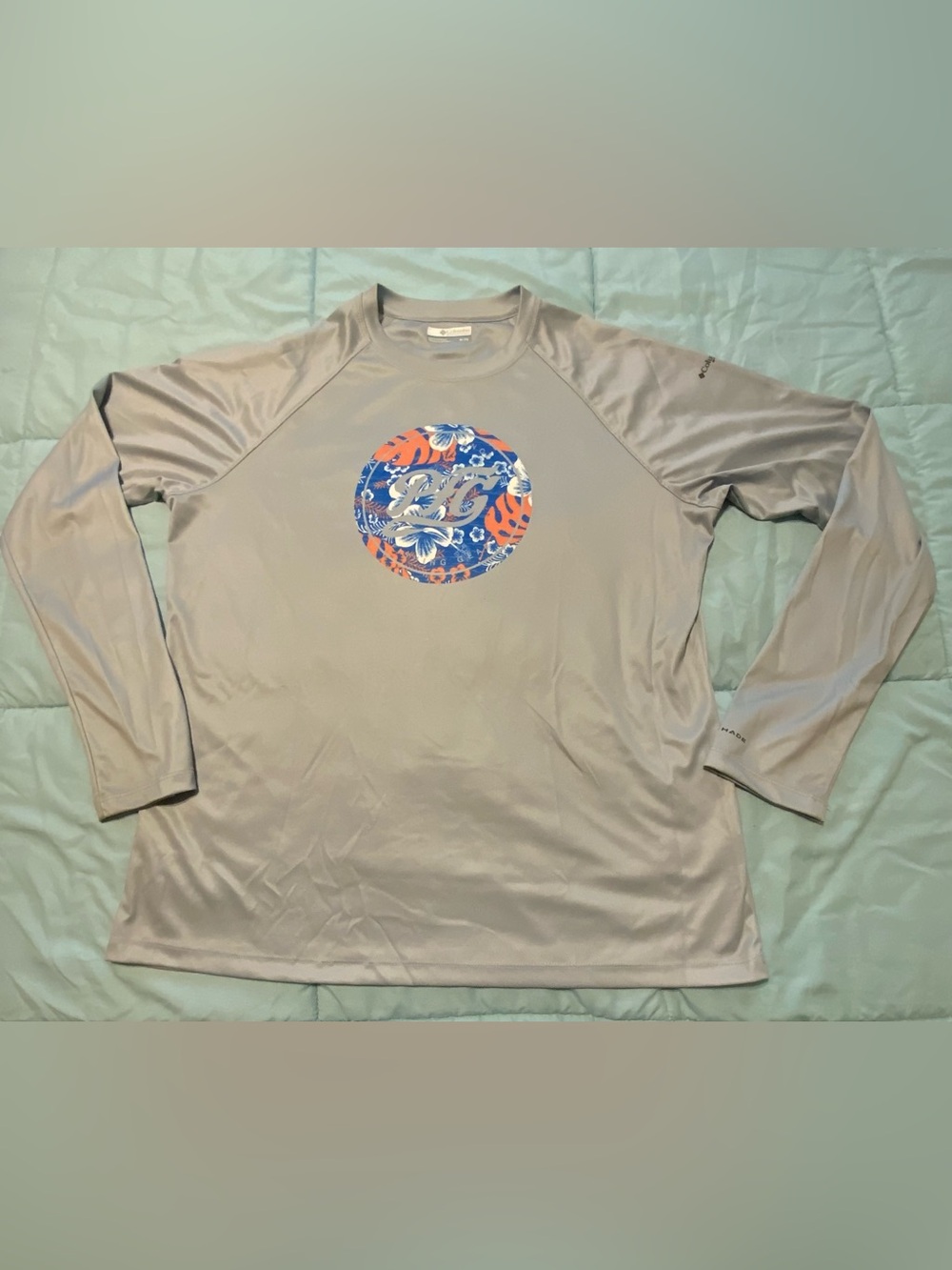 Columbia PFG Womens Gray Long Sleeve Performance Fishing Shirt Size XL